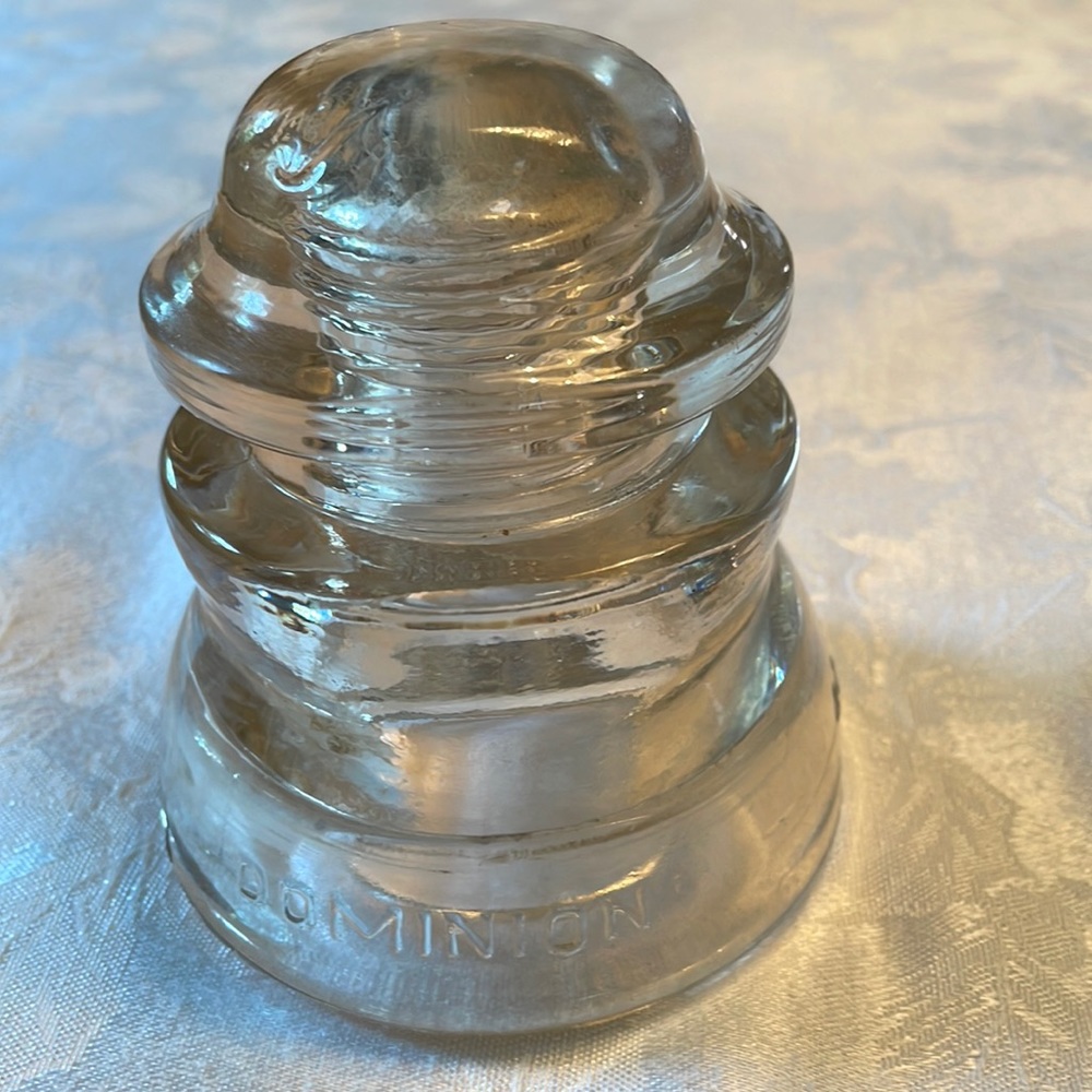 Vintage Dominion insulator in light pink shade
